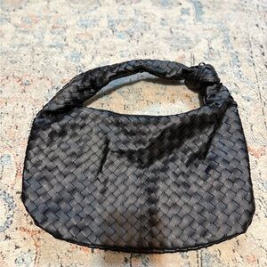Black Woven Handbag